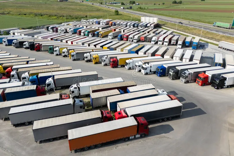 Semi-truck cargo parking